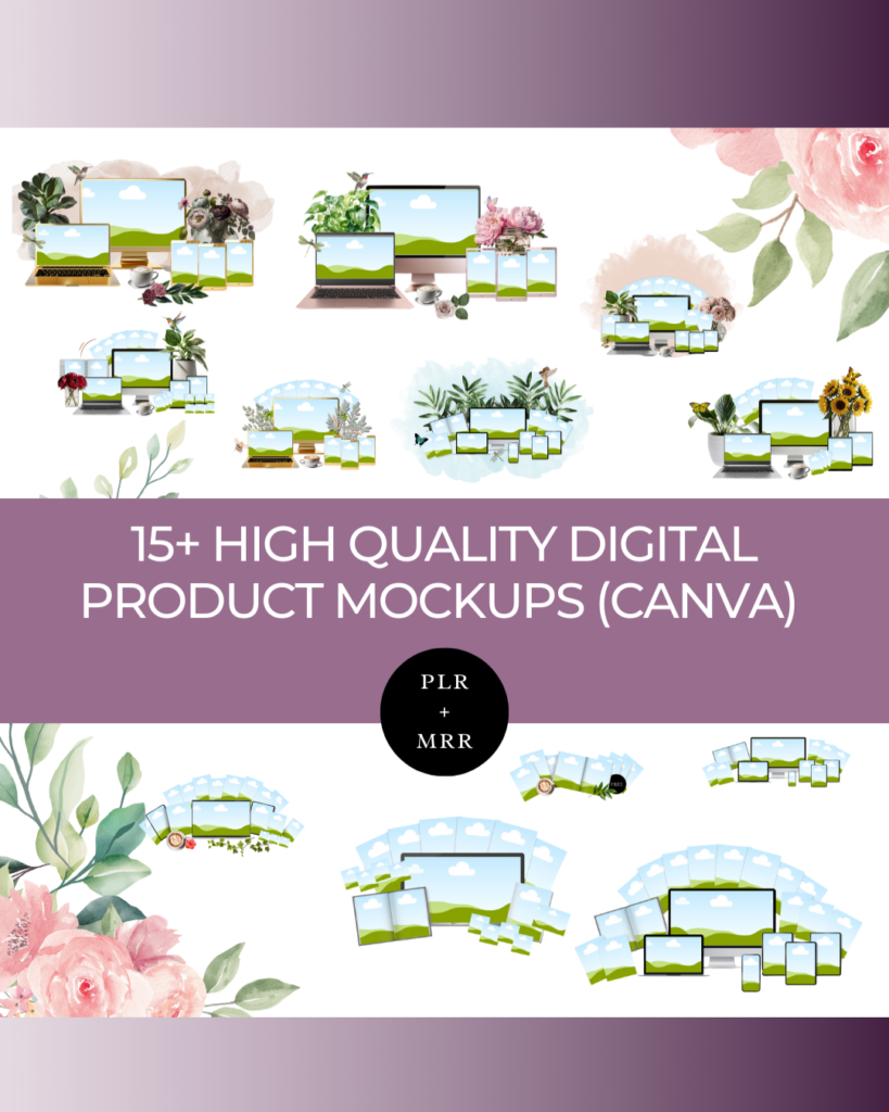 digital product mockup mega kit (plr + mrr)